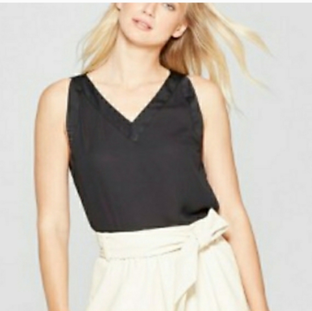 Black Women's Tank Top Blouse